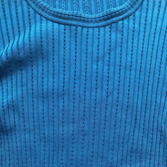 Jonathan Simkhai Bell Sleeve Blouse in Blue - Picture 3 of 5